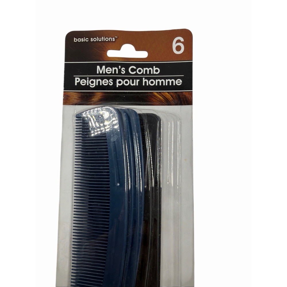Basic Solutions Comb Set NEW Hair Mustache Beard Grooming 4 3/4 Inches